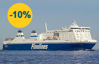 10% zniżki na wszystkie trasy Finnlines! 10% zniżki na wszystkie trasy Finnlines!